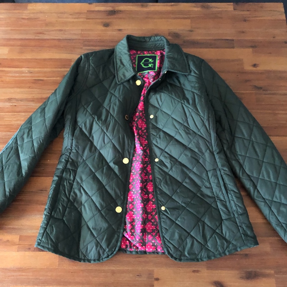 NWOT C. wonder green quilted coat - size M